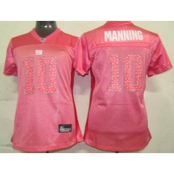 New York Giants #10 Manning Pink Womens Sweetheart Jersey