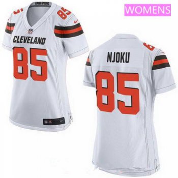 Women's 2017 NFL Draft Cleveland Browns #85 David Njoku White Road Stitched NFL Nike Game Jersey