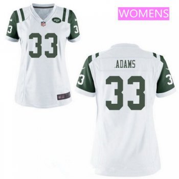 Women's 2017 NFL Draft New York Jets #33 Jamal Adams White Road Stitched NFL Nike Game Jersey