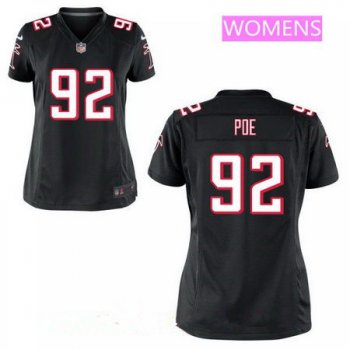 Women's Atlanta Falcons #92 Dontari Poe Black Alternate Stitched NFL Nike Game Jersey