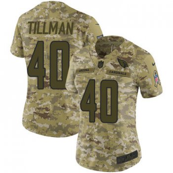 Nike Cardinals #40 Pat Tillman Camo Women's Stitched NFL Limited 2018 Salute to Service Jersey