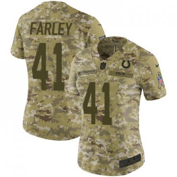 Nike Colts #41 Matthias Farley Camo Women's Stitched NFL Limited 2018 Salute to Service Jersey