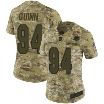 Nike Dolphins #94 Robert Quinn Camo Women's Stitched NFL Limited 2018 Salute to Service Jersey