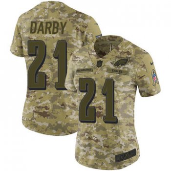 Nike Eagles #21 Ronald Darby Camo Women's Stitched NFL Limited 2018 Salute to Service Jersey