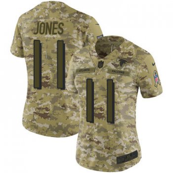 Nike Falcons #11 Julio Jones Camo Women's Stitched NFL Limited 2018 Salute to Service Jersey