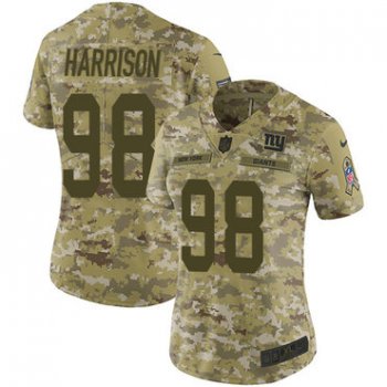 Nike Giants #98 Damon Harrison Camo Women's Stitched NFL Limited 2018 Salute to Service Jersey