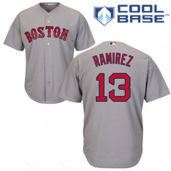 Women's Boston Red Sox #13 Hanley Ramirez Gray Road Stitched MLB Majestic Cool Base Jersey