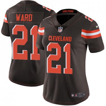 Nike Cleveland Browns #21 Denzel Ward Brown Team Color Women's Stitched NFL Vapor Untouchable Limited Jersey