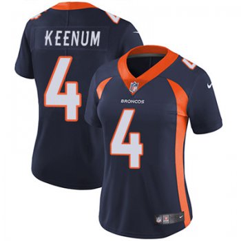 Nike Denver Broncos #4 Case Keenum Blue Alternate Women's Stitched NFL Vapor Untouchable Limited Jersey