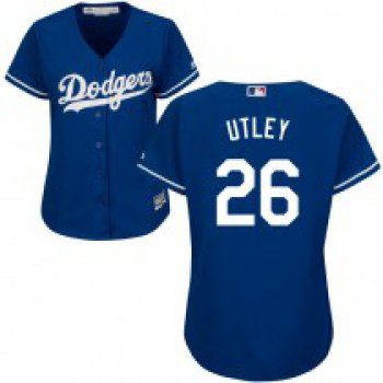 Womens Majestic Los Angeles Dodgers #26 Chase Utley Replica Royal Cool Base Mlb Jersey