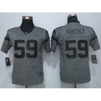 Women's Carolina Panthers #59 Luke Kuechly Gray Gridiron Nike NFL Limited Jersey