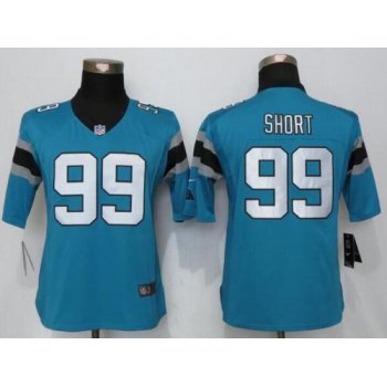 Women's Carolina Panthers #99 Kawann Short Light Blue Alternate NFL Nike Limited Jersey