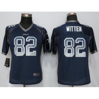 Women's Dallas Cowboys #82 Jason Witten Navy Blue Drift Fashion NFL Nike Jersey