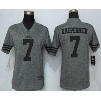 Women's San Francisco 49ers #7 Colin Kaepernick Nike Gray Gridiron NFL Gray Limited Jersey
