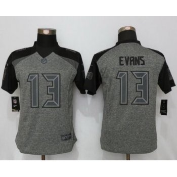 Women's Tampa Bay Buccaneers #13 Mike Evans Gray Gridiron Stitched NFL Nike Limited Jersey