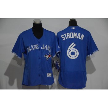 Women's Toronto Blue Jays #6 Marcus Stroman Royal Blue 2016 Flexbase Stitched Baseball Jersey