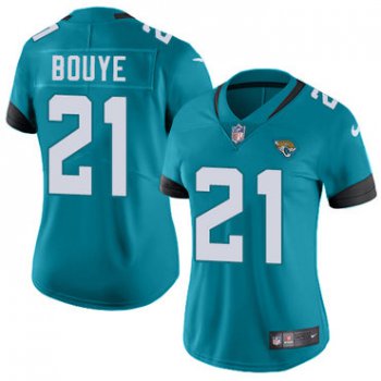 Nike Jacksonville Jaguars #21 A.J. Bouye Teal Green Team Color Women's Stitched NFL Vapor Untouchable Limited Jersey