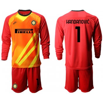 2020-21 Inter Milan red goalkeeper 1# HANDANOVIC long sleeve soccer jerseys