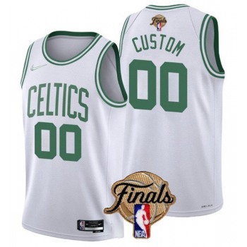 Men's Boston Celtics Active Player Custom White 2022 Finals Stitched Basketball Jersey