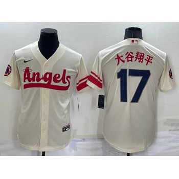 Men's Los Angeles Angels #17 2022 Cream City Connect Cool Base Stitched Jersey