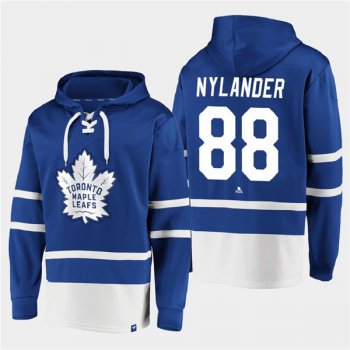 Men's Toronto Maple Leafs #88 William Nylander Blue All Stitched Sweatshirt Hoodie