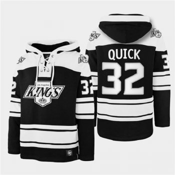 Men's Los Angeles Kings #32 Jonathan Quick Black Ageless Must-Have Lace-Up Pullover Hoodie