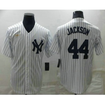 Men's New York Yankees #44 Reggie Jackson White Throwback Stitched MLB Cool Base Nike Jersey