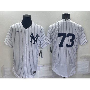 Men's New York Yankees #73 Antoan Richardson White No Name Stitched MLB Flex Base Nike Jersey