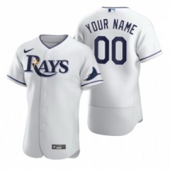 Youth All Size Tampa Bay Rays Custom Nike White 2020 Stitched MLB Flex Base Jersey