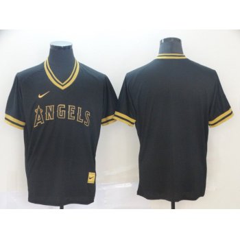 Men Los Angeles Angels Blank Black gold Game Nike 2022 MLB Jersey
