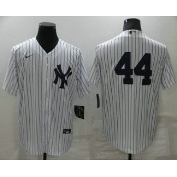 Men's New York Yankees #44 Reggie Jackson White No Name Stitched MLB Nike Cool Base Jersey