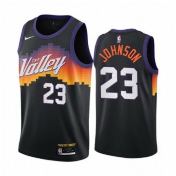Men's Phoenix Suns #23 Cameron Johnson Black Swingman 2021 City Edition Jersey