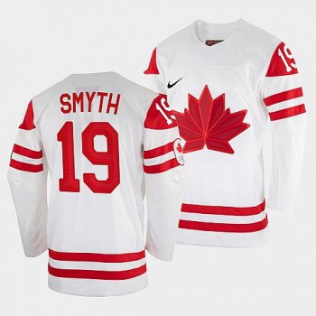 Men's Ryan Smyth Canada Hockey White 2022 Winter Olympic #19 Salt Lake City Jersey