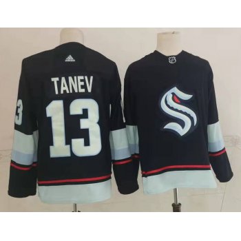 Men's Seattle Kraken #13 Brandon Tanev Navy Blue Adidas Stitched NHL Jersey