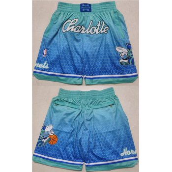Men's Charlotte Hornets Blue Mitchell & Ness Shorts (Run Small)