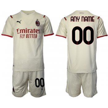Men 2021-2022 Club AC Milan away cream customized Soccer Jersey
