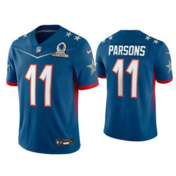 Men's Dallas Cowboys #11 Micah Parsons Blue 2022 Pro Bowl Vapor Untouchable Stitched Limited Jersey