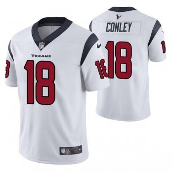 Men's Houston Texans #18 Chris Conley White Vapor Untouchable Limited Stitched Jersey