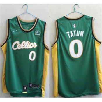 Men's Boston Celtics #0 Jayson Tatum Green Stitched Basketball Jersey