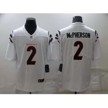 Men's Cincinnati Bengals #2 Evan McPherson NEW White 2021 Vapor Untouchable Stitched NFL Nike Limited Jersey