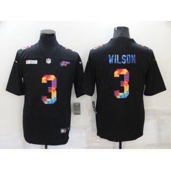 Men's Denver Broncos #3 Russell Wilson Nike Multi-Color Black 2020 NFL Crucial Catch Vapor Untouchable Limited Jersey