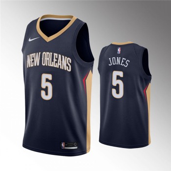 Men's New Orleans Pelicans #5 Herbert Jones Navy Icon Edition Stitched Jersey