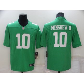 Men's Philadelphia Eagles #10 Gardner Minshew II Light Green 2021 Vapor Untouchable Stitched NFL Nike Limited Jersey