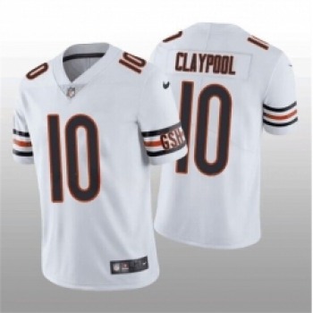 Men Chicago Bears #10 Chase Claypool White Vapor Untouchable Limited Stitched Football Jersey