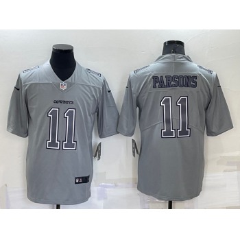 Men's Dallas Cowboys #11 Micah Parsons Grey Atmosphere Fashion 2022 Vapor Untouchable Stitched Nike Limited Jersey