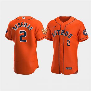 Men's Houston Astros #2 Jose Altuve Orange 60th Anniversary Flex Base Stitched Baseball Jersey