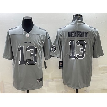 Men's Las Vegas Raiders #13 Hunter Renfrow With Patch Grey Atmosphere Fashion Stitched Jersey
