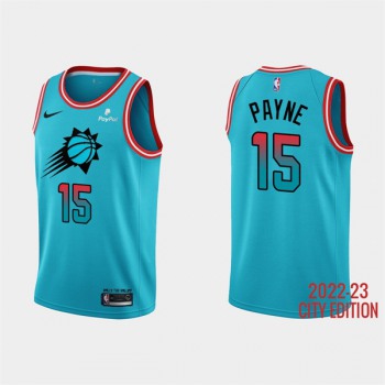Men's Phoenix Suns #15 Cameron Payne 2022-23 Blue City Edition Stitched Basketball Jersey