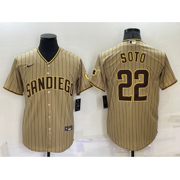 Men's San Diego Padres #22 Juan Soto Grey Stitched MLB Cool Base Nike Jersey