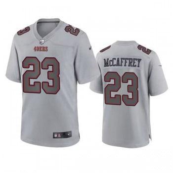 Men's San Francisco 49ers #23 Christian McCaffrey Gray Atmosphere Fashion Stitched Game Jersey